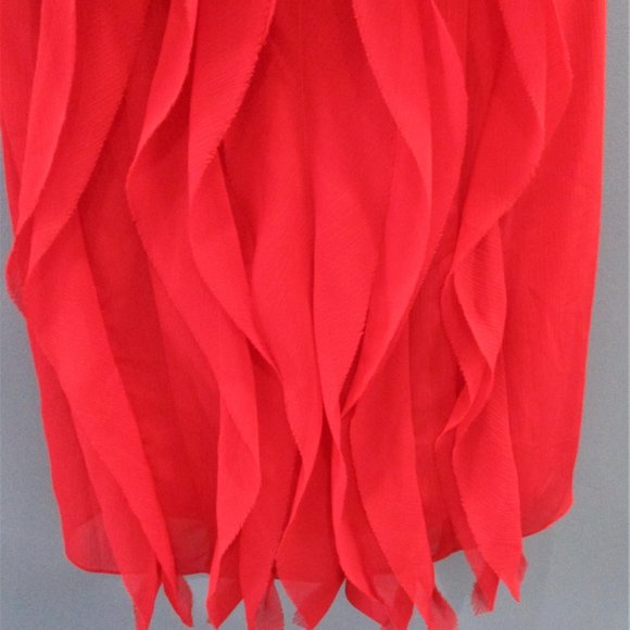 White by Vera Wang Red Bridesmaid /Prom Dress - Picture 3 of 4